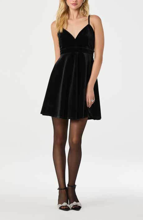ASTR the Label Velvet Skater Dress