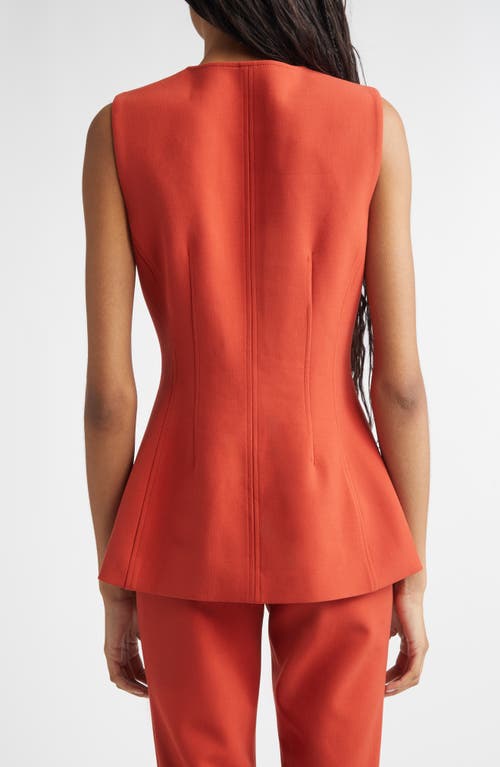 Veronica Beard Jessup Vest In Orange