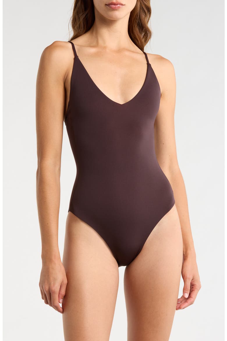 Sunday One-Piece Swimsuit, Main, color, COLD BREW BROWN