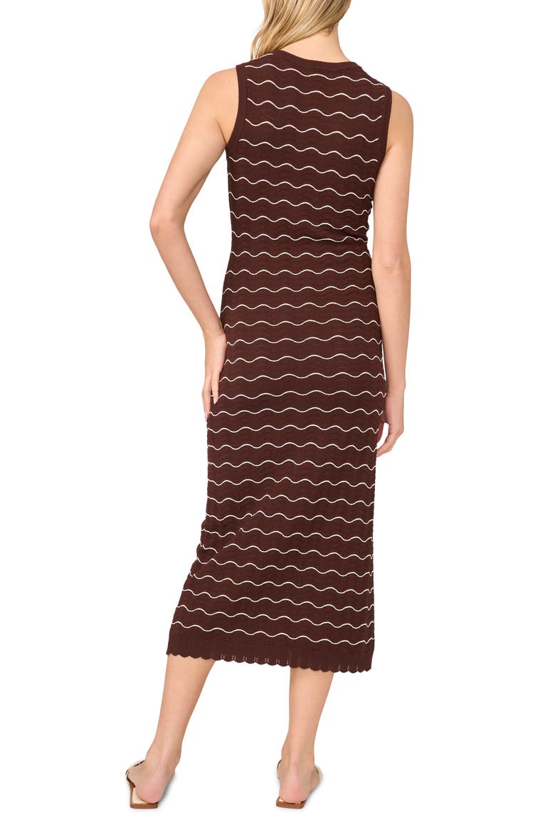 Sophie Scallop Sleeveless Midi Sweater Dress, Alternate, color, FIREPLACE