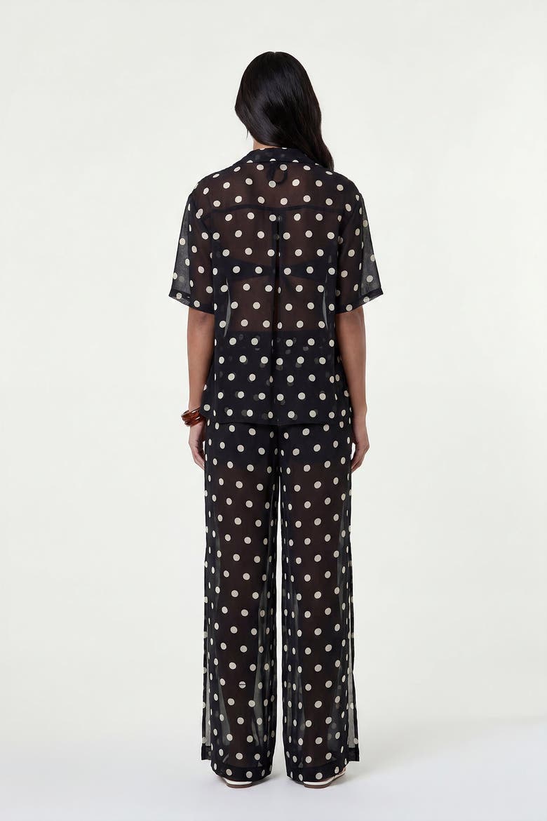 Sonora Shirt, Alternate, color, Black / Ivory Polka Dot