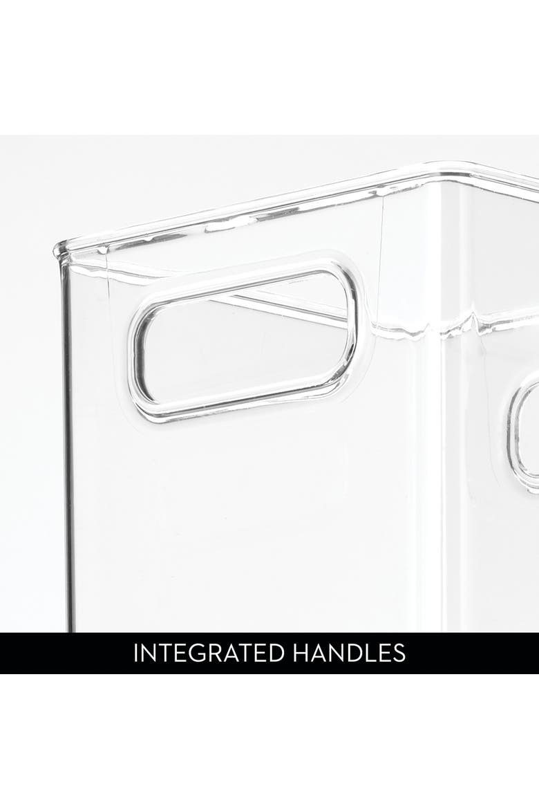 Cube Storage Bin with Handles for Pantry, Set of 4, Clear, Made in USA, Alternate, color, Clear