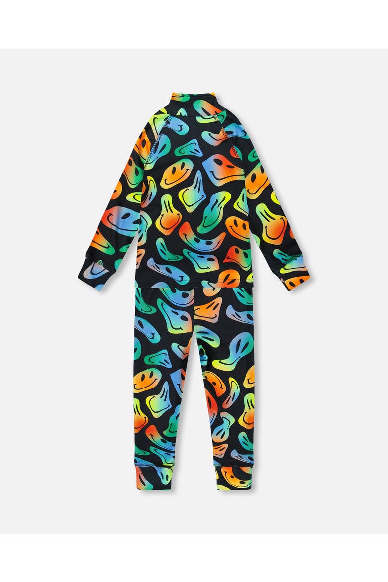Boy Two-Piece Thermal Underwear Set, Alternate, color, Smiley Face Boy