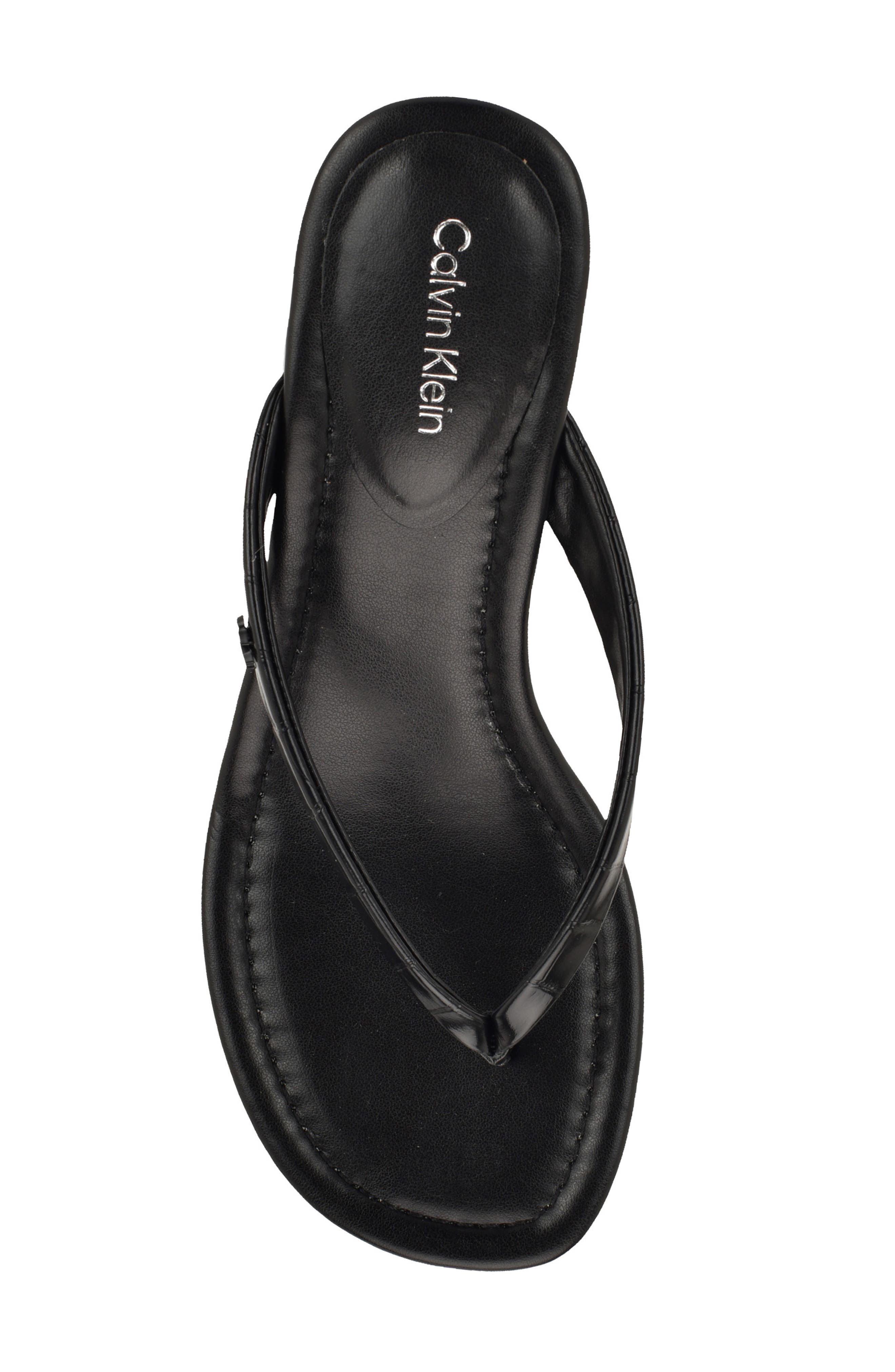 Calvin Klein Maggy Wedge Slide Sandal, Alternate, color, Black