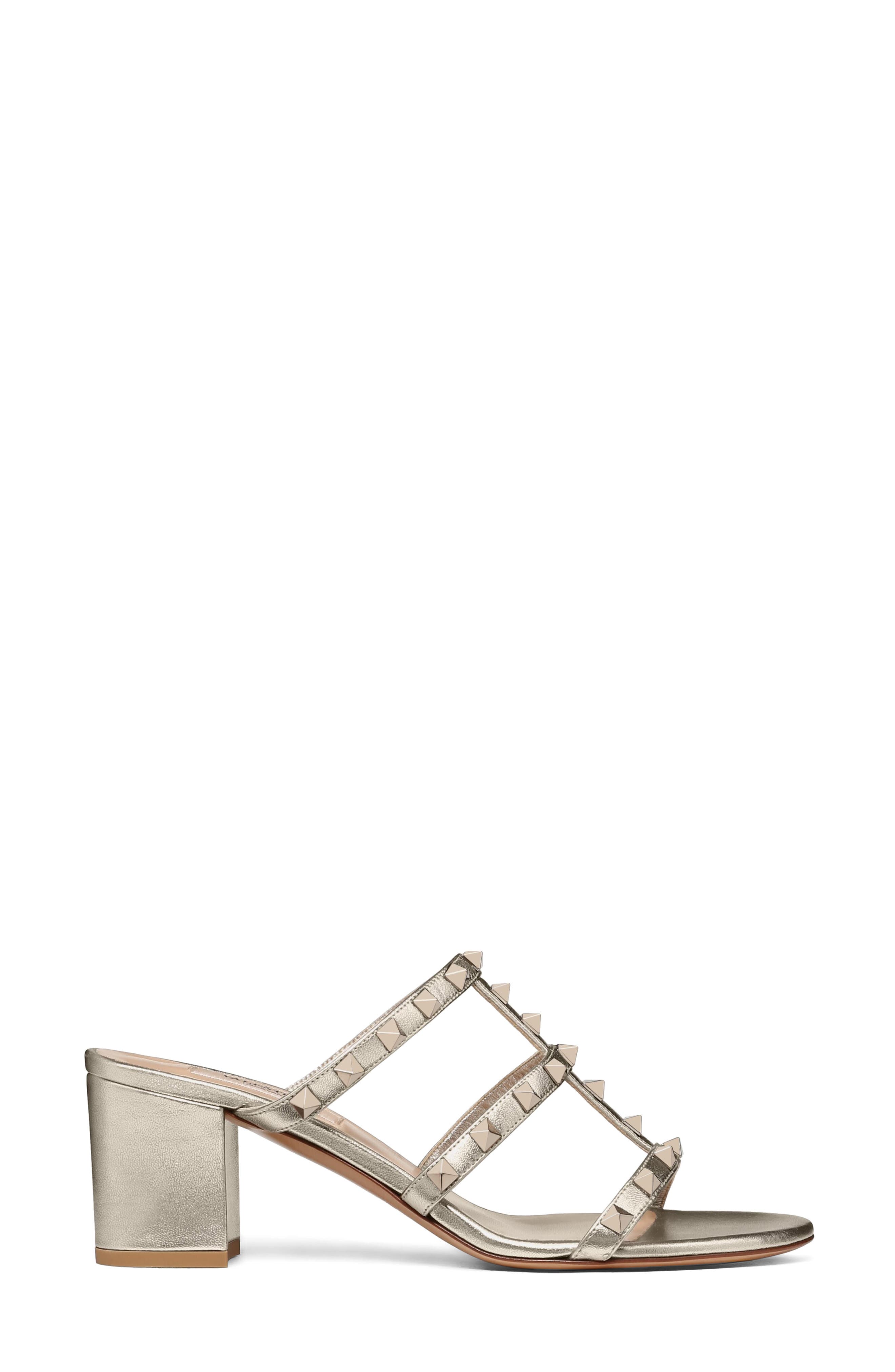 Rockstud Slide Sandal, Main, color, SKIN