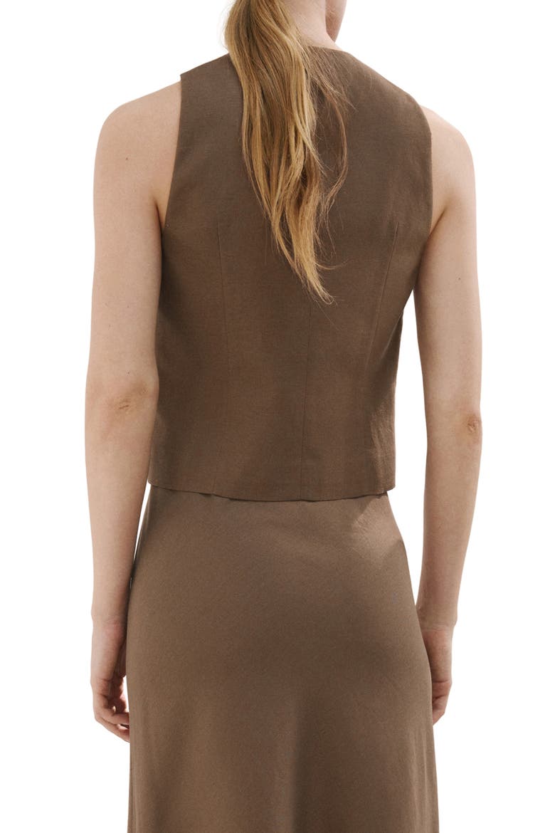 Toggle Closure Vest, Alternate, color, BROWN