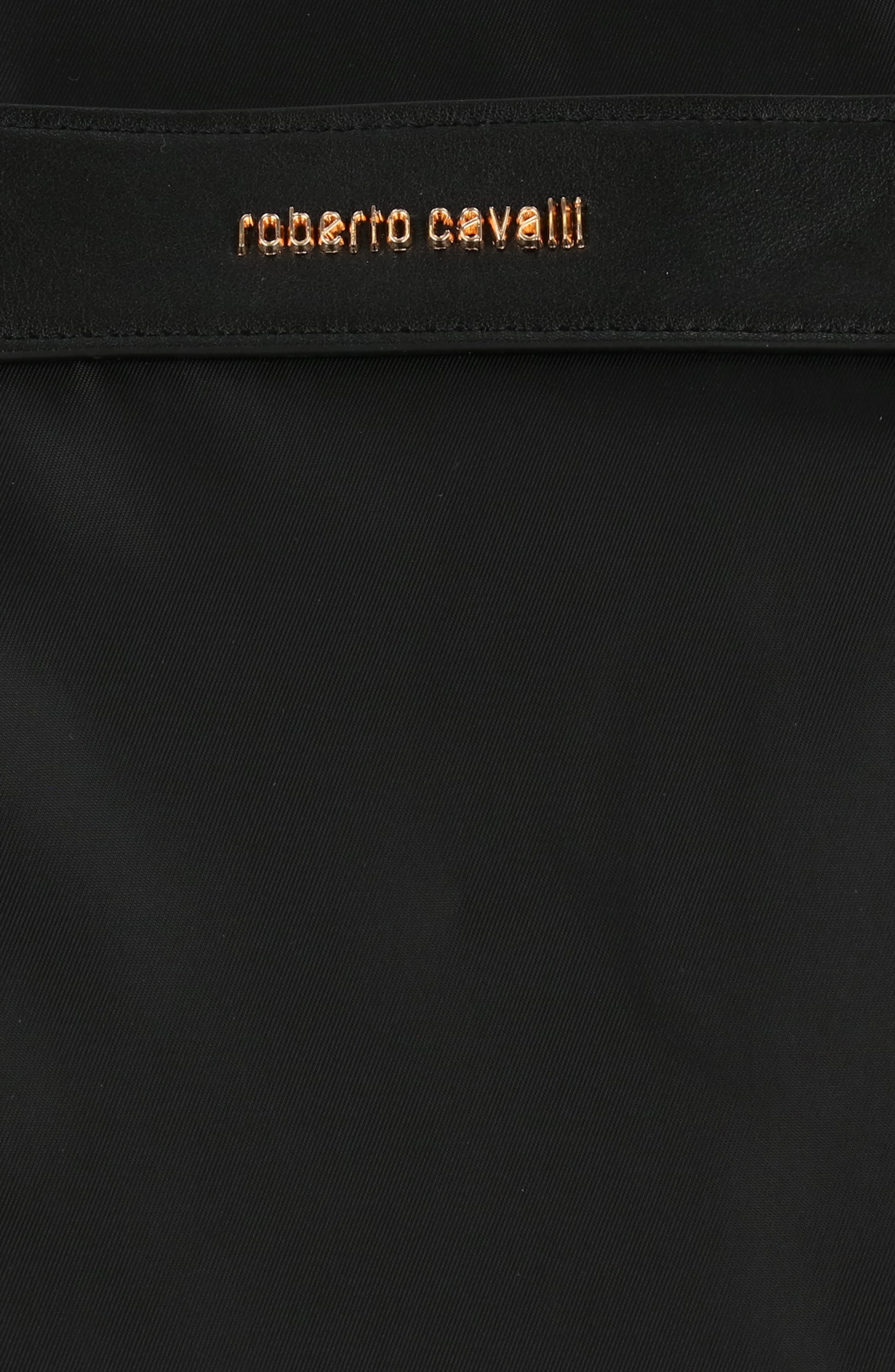 Roberto Cavalli Travel Drop Bottom Nylon Duffle Bag, Alternate, color, 