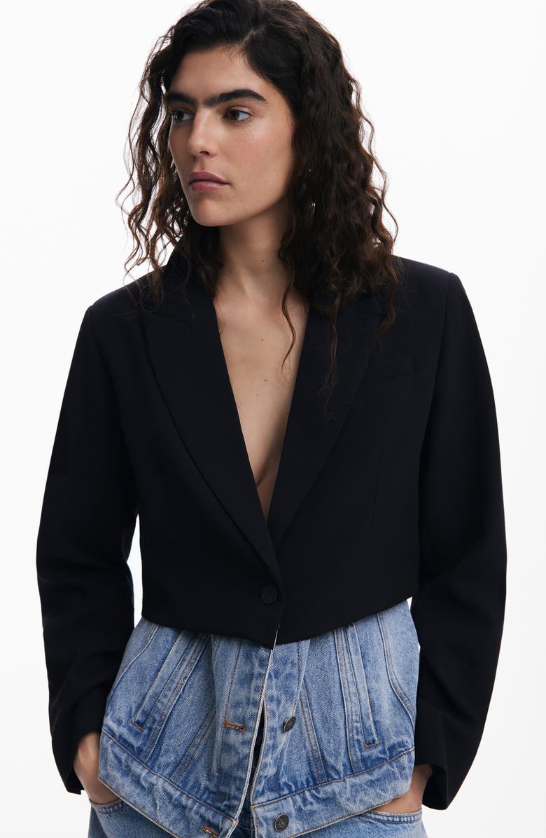 Desigual Straight Cut Half Blazer, Alternate, color,