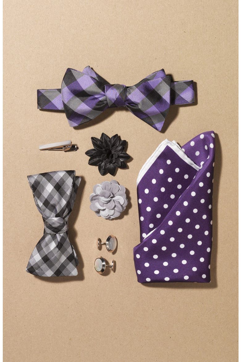Polka Dot Pocket Square, Alternate, color, BLACK