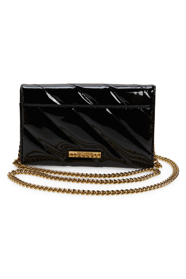 Soho Leather Wallet on a Chain, Alternate, color, BLACK
