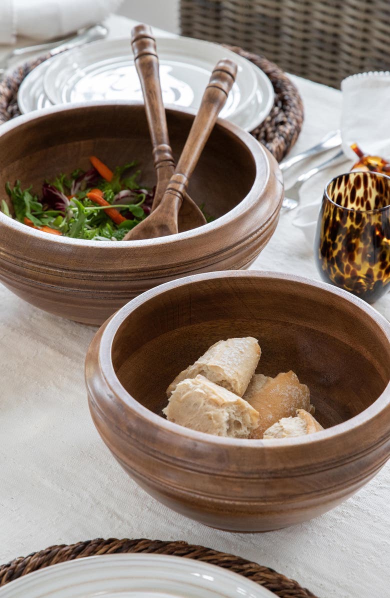 Juliska Bilbao Wood 10-Inch Serving Bowl, Alternate, color, Brown