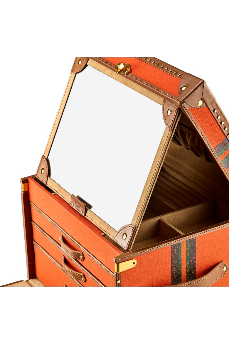 Ida Trunk Jewellery Box, Alternate, color, Orange