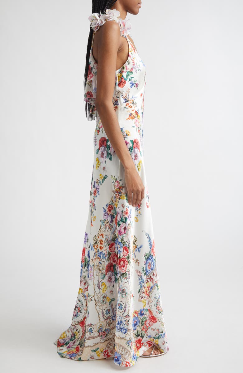 Camilla I Left My Heart in Granada Print Bias Cut Silk Slipdress, Alternate, color, I Left My Heart In Granada