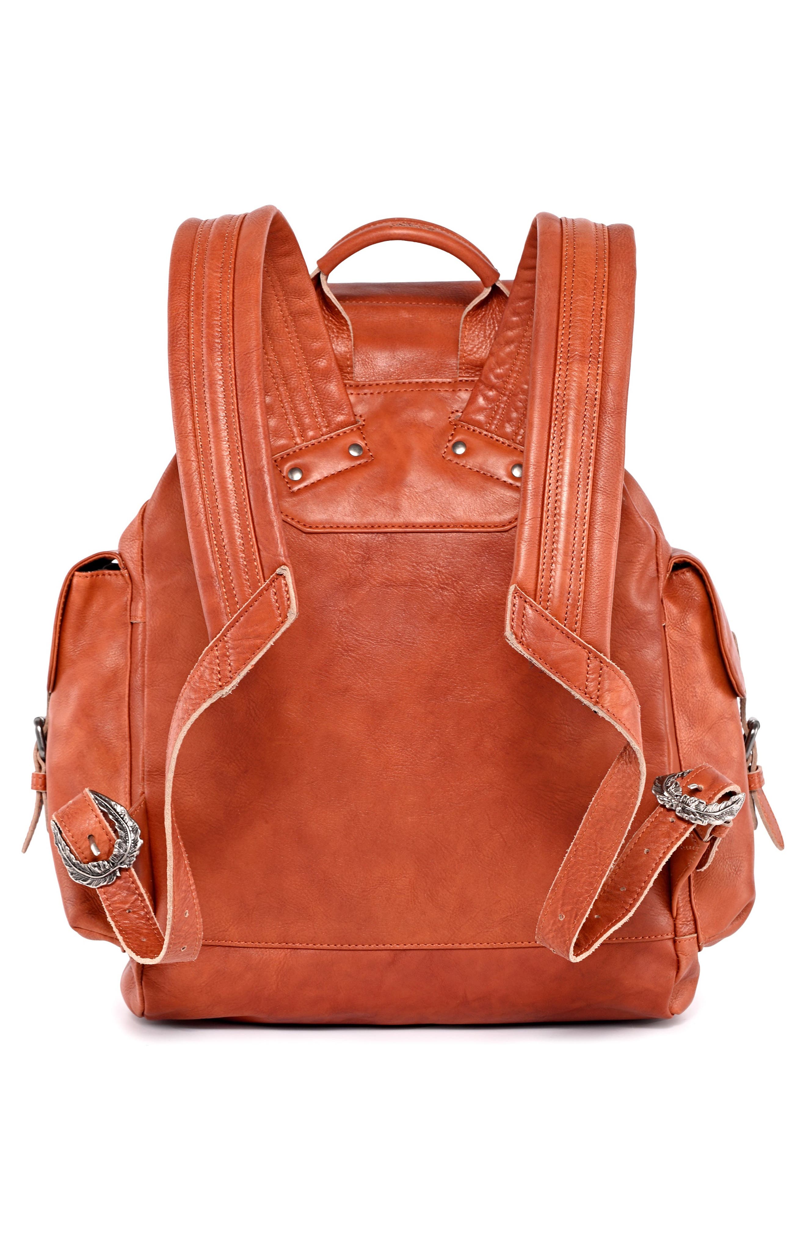 OLD TREND Bryan Leather Backpack, Alternate, color, Cognac