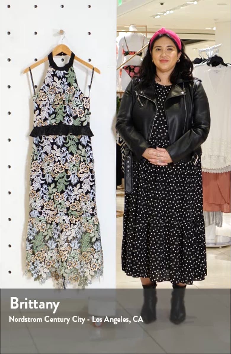 Jaelana Halter Neck Lace Cocktail Dress, sales video thumbnail