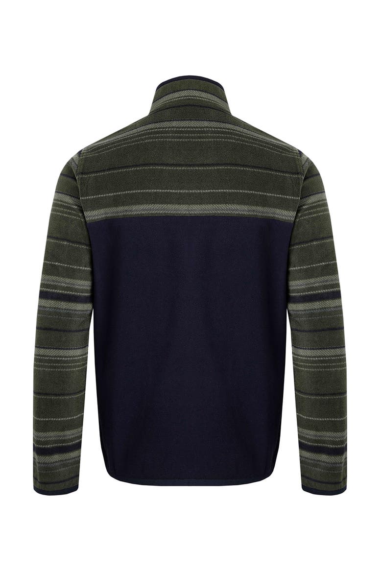 Gilbert 1/4 Zip Striped Microfleece, Alternate, color, Fir Green