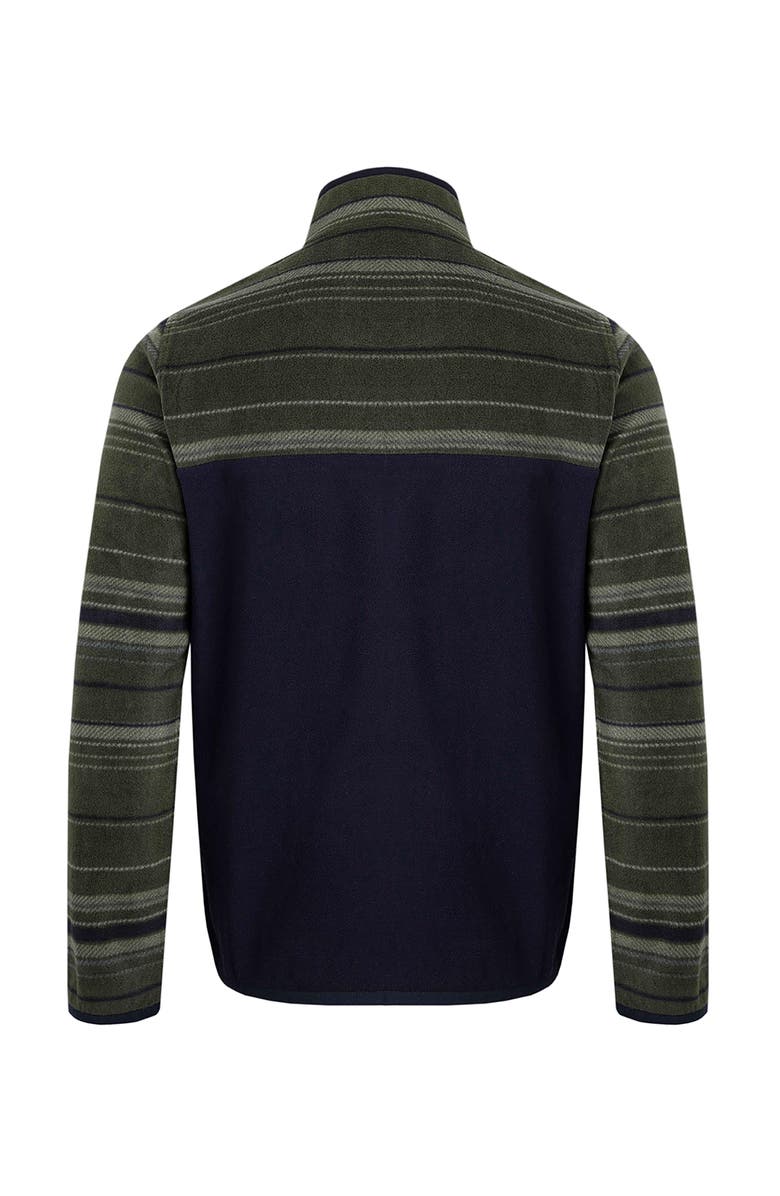 Weird Fish Gilbert 1/4 Zip Striped Microfleece, Alternate, color, Fir Green