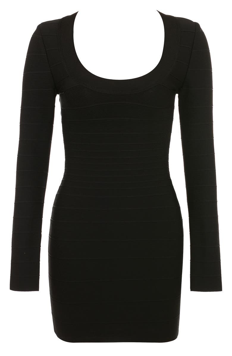 HOUSE OF CB The OG Long Sleeve Bandage Minidress, Alternate, color, Black