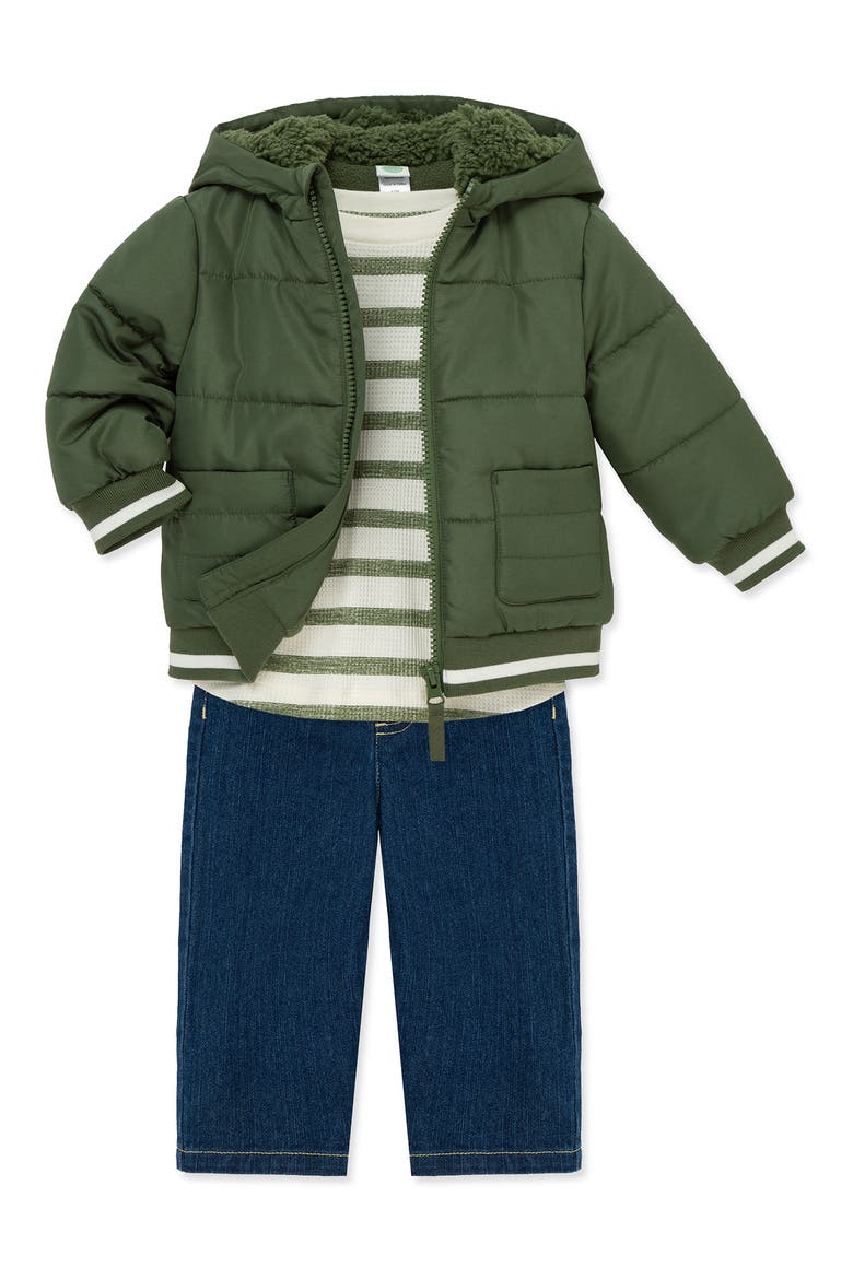 Olive 3-Piece Jacket Set, Alternate, color, GREEN