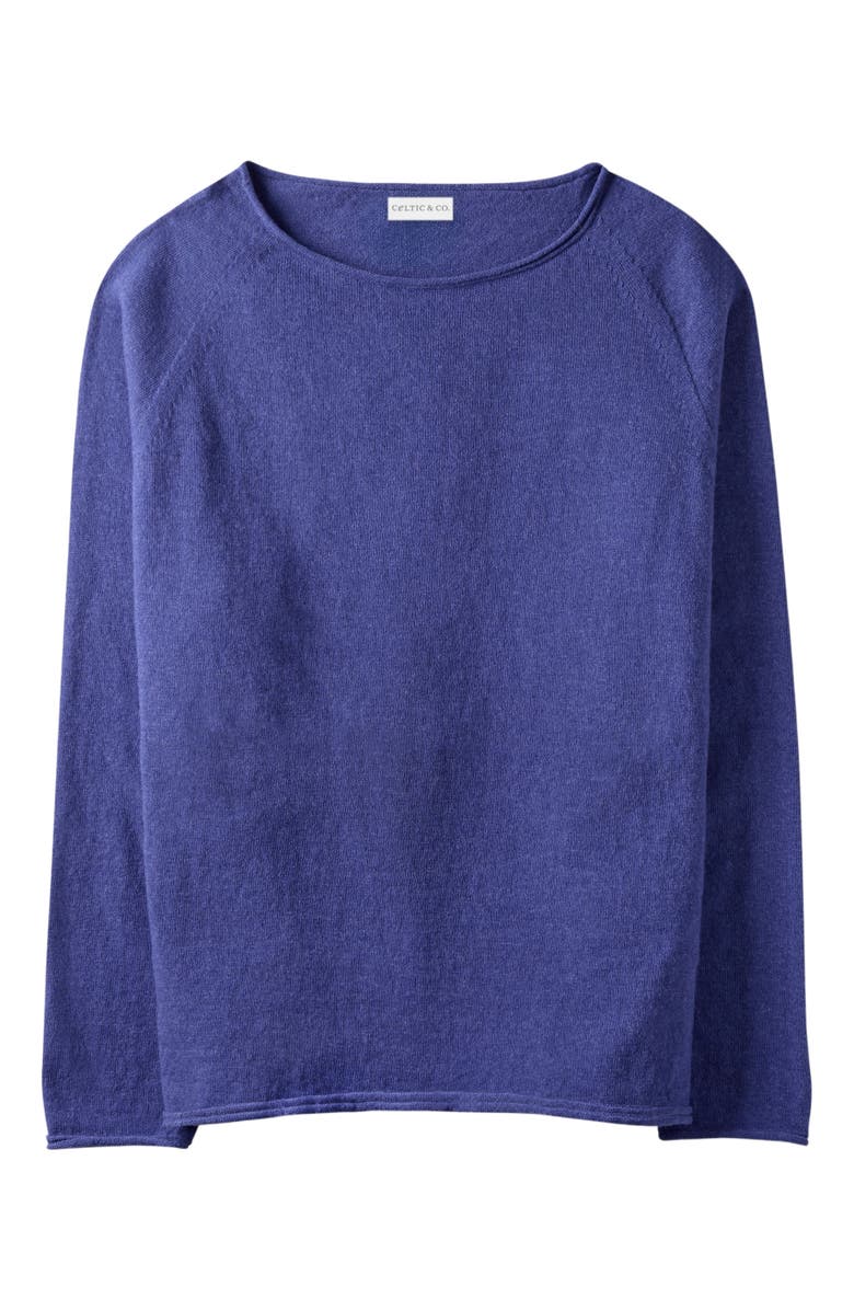 Celtic & Co. Supersoft Boat Neck Sweater, Alternate, color, Indigo