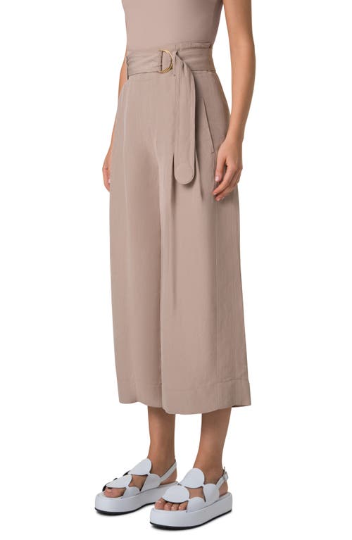 Akris Punto Fiorella Belted Culottes In Beige
