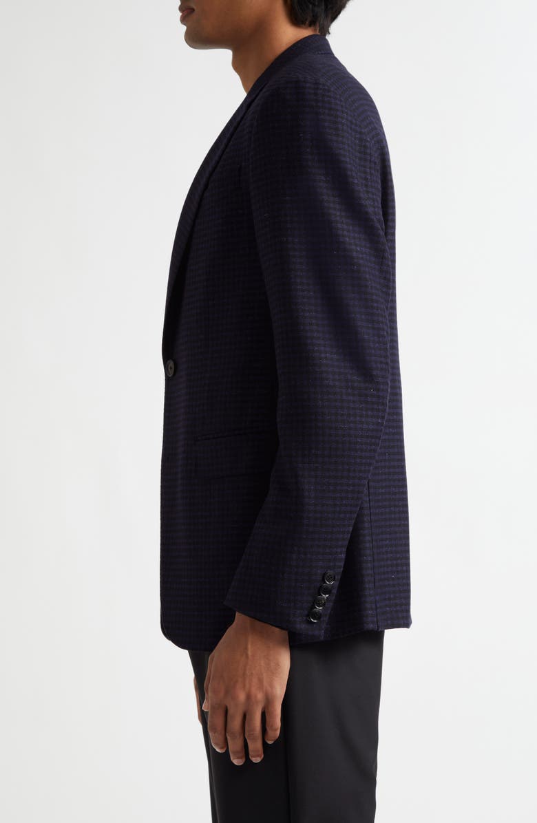 ZEGNA Check Cashmere & Linen Sport Coat, Alternate, color, Navy