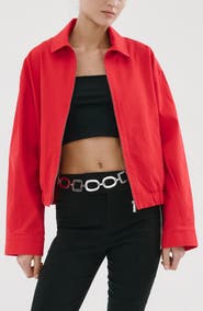 MANGO Cotton Bomber Jacket