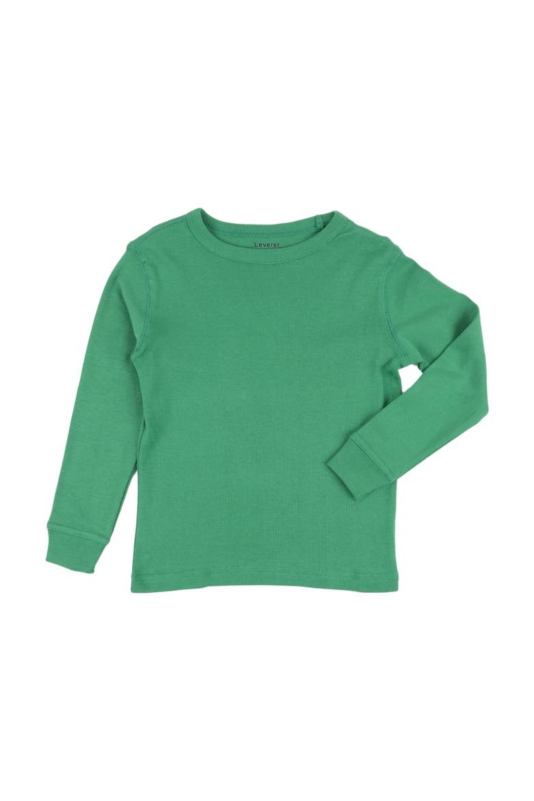 Kids Long Sleeve T-Shirt, 100% Cotton, Solid Colors, Alternate, color, GREEN