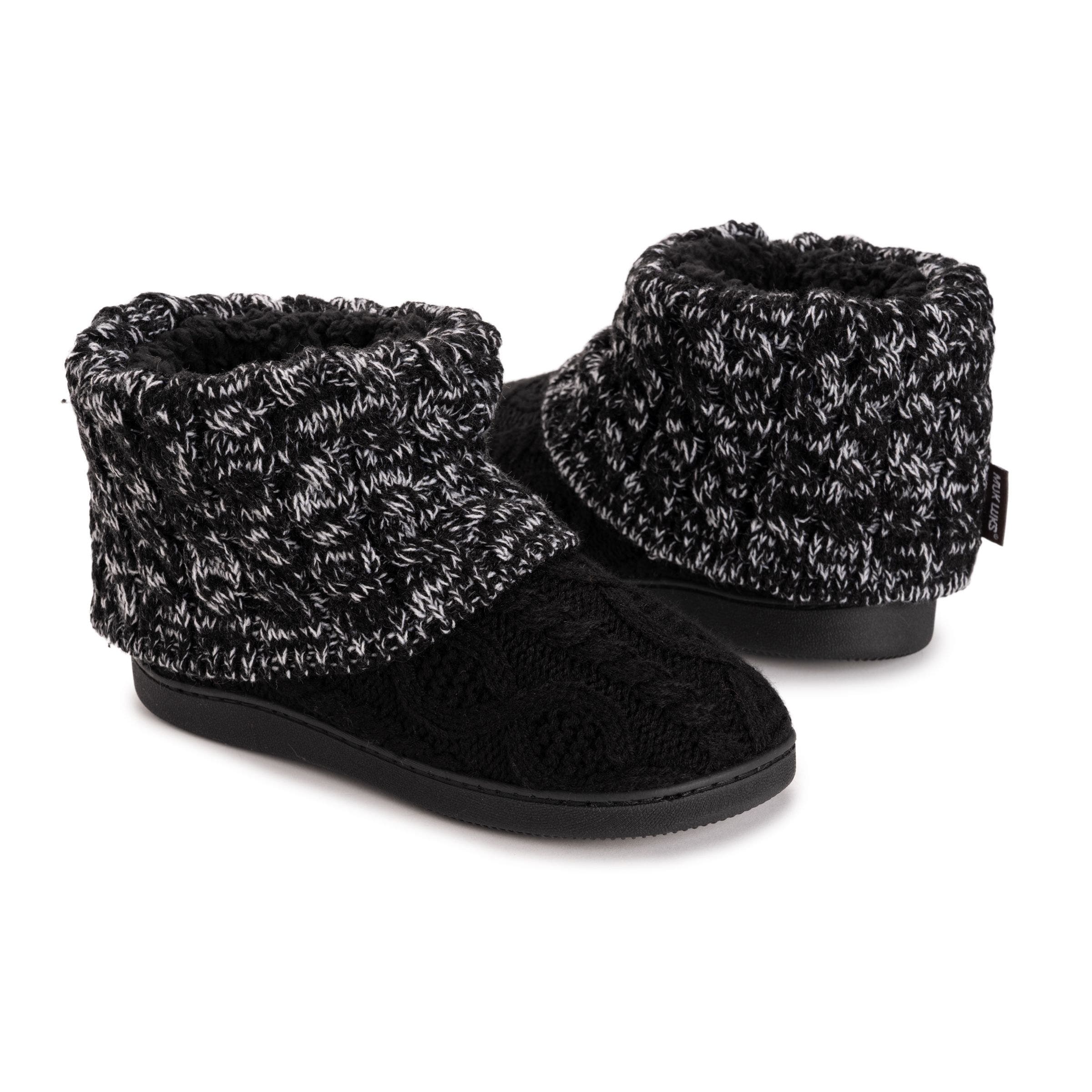 MUK LUKS Rochelle Slipper Boot, Alternate, color, Black
