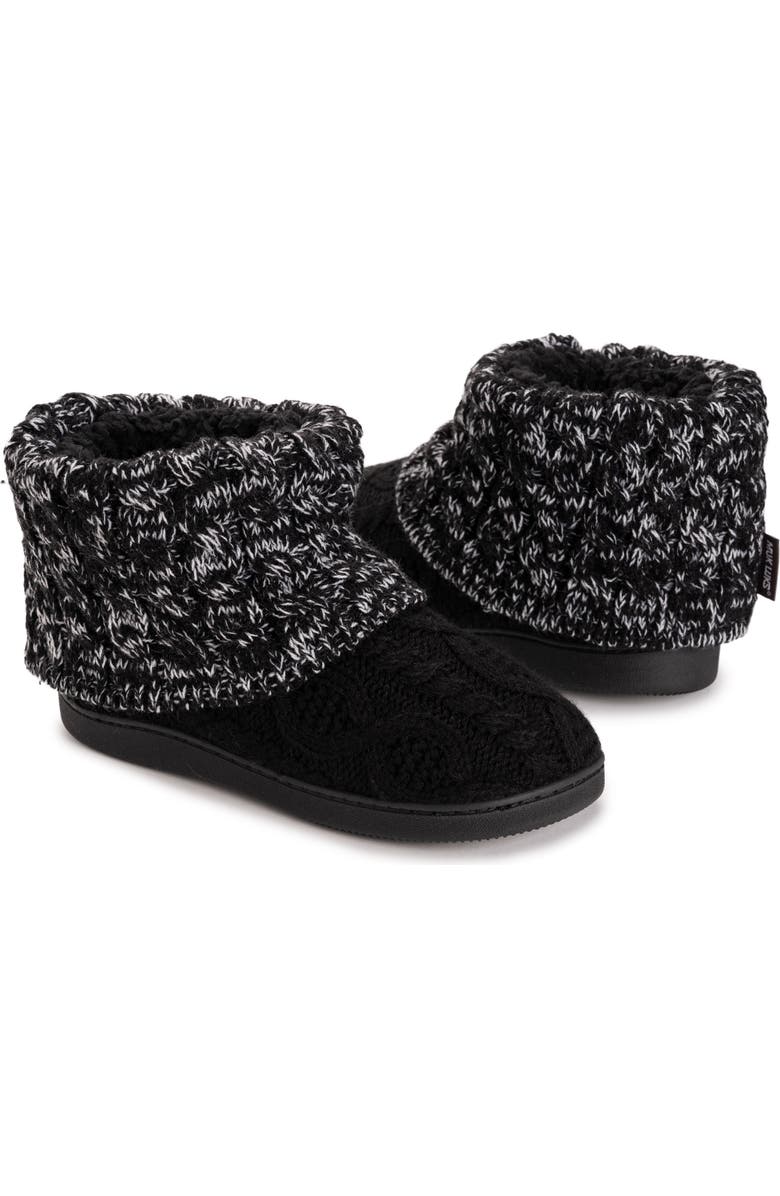 MUK LUKS Rochelle Slipper Boot, Alternate, color, Black