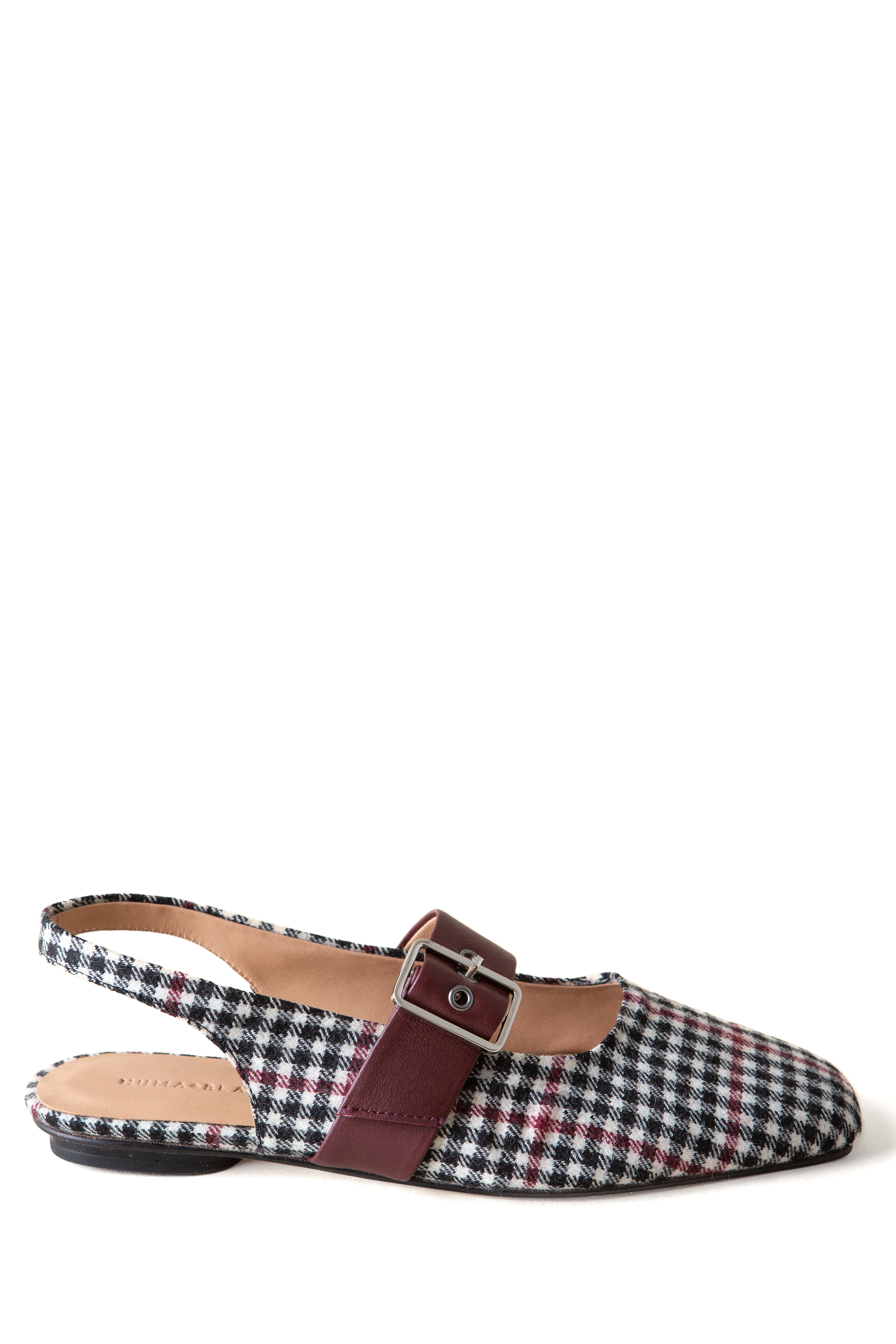 Huma Blanco Farrah Slingback Flat, Alternate, color, Black + White Tweed