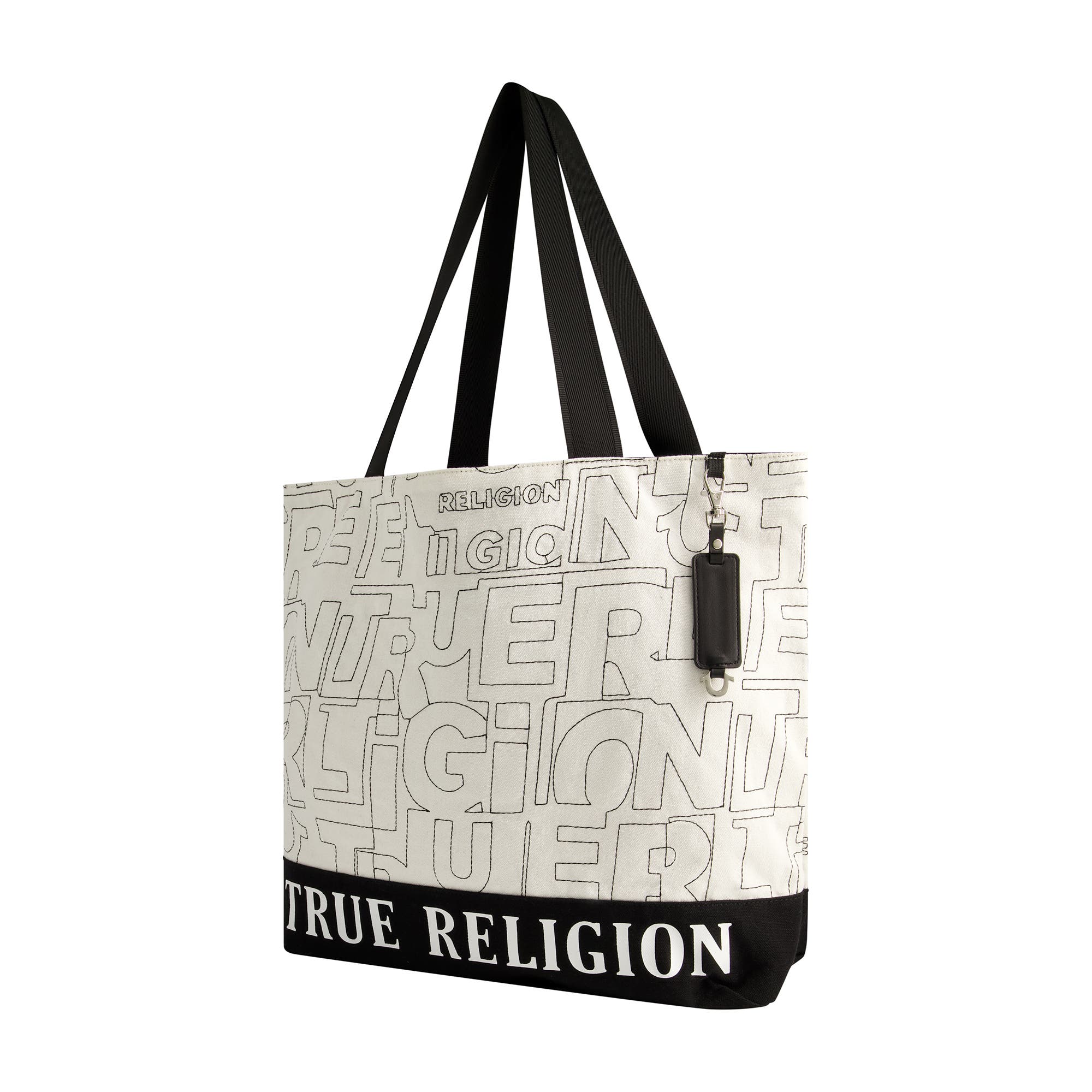 True Religion Logo Stitch Large tote, Alternate, color, 