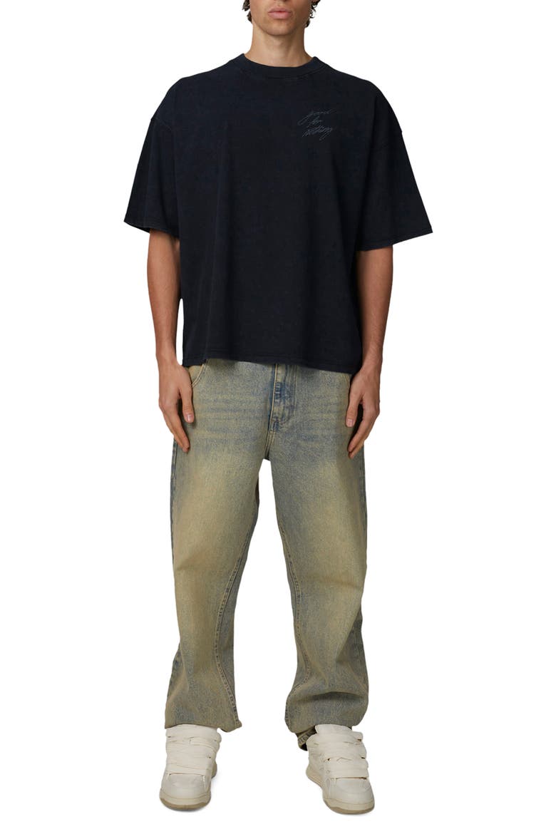 Boxy-Fit Silhouette T-Shirt, Alternate, color, Black