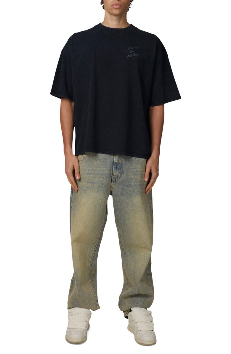 Good For Nothing Boxy-Fit Silhouette T-Shirt, Alternate, color, Black