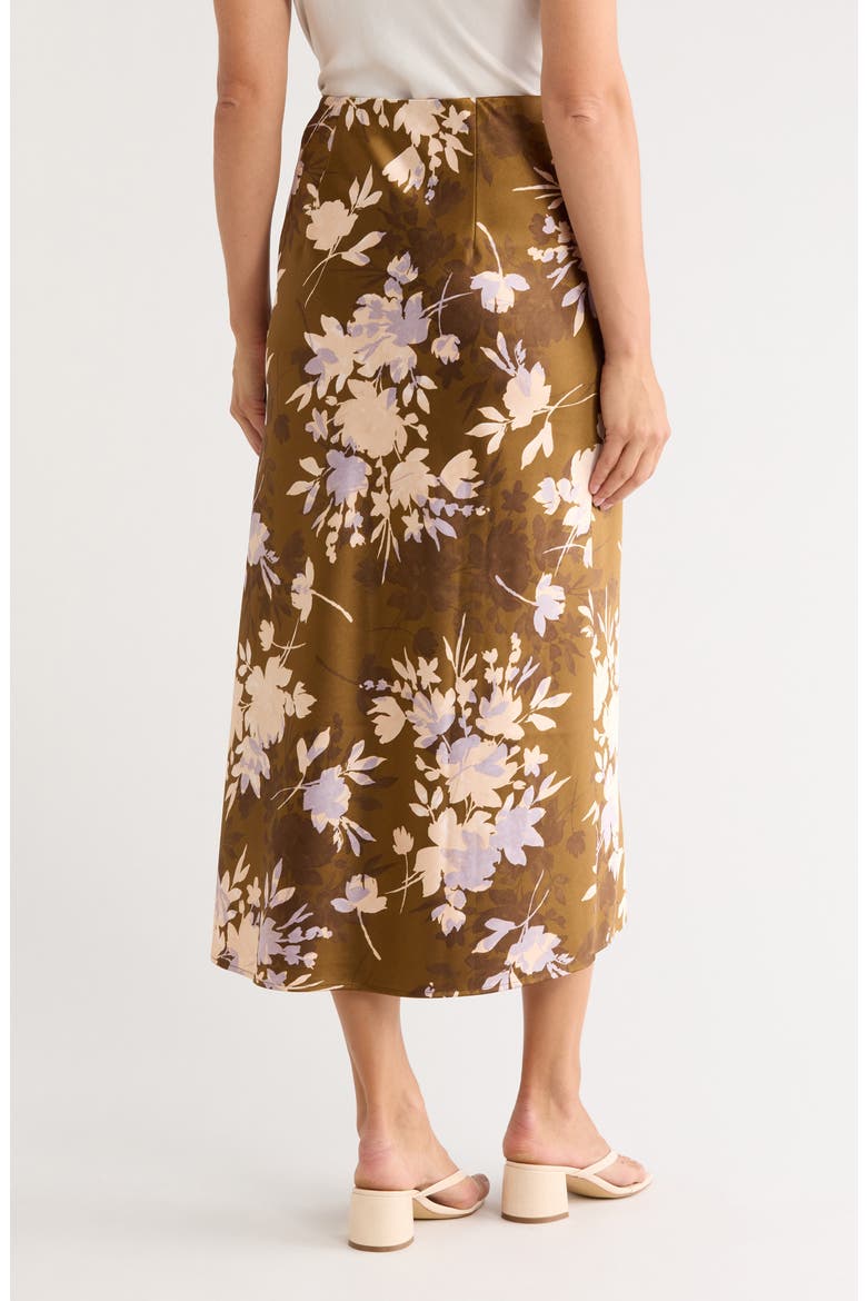 Front Slit Satin Skirt, Alternate, color, CHEYENNE