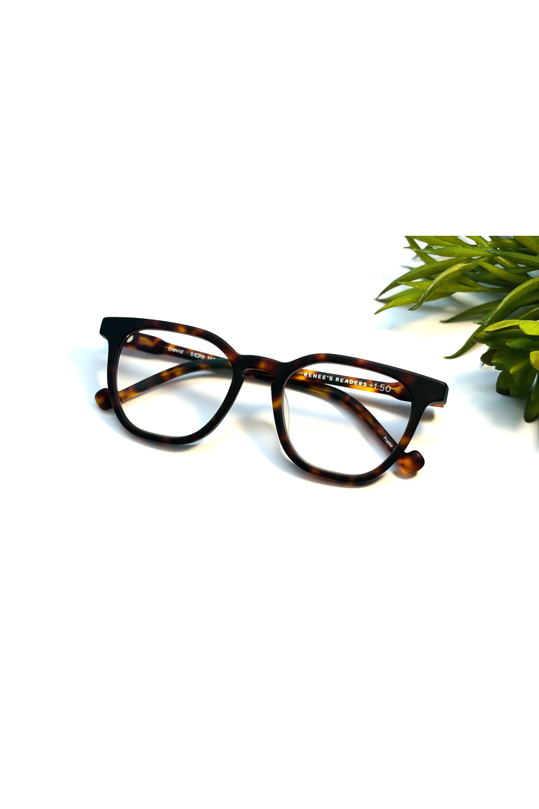 David  Computer Blue Light  Reading Glasses, Alternate, color, Matte Dark Havana
