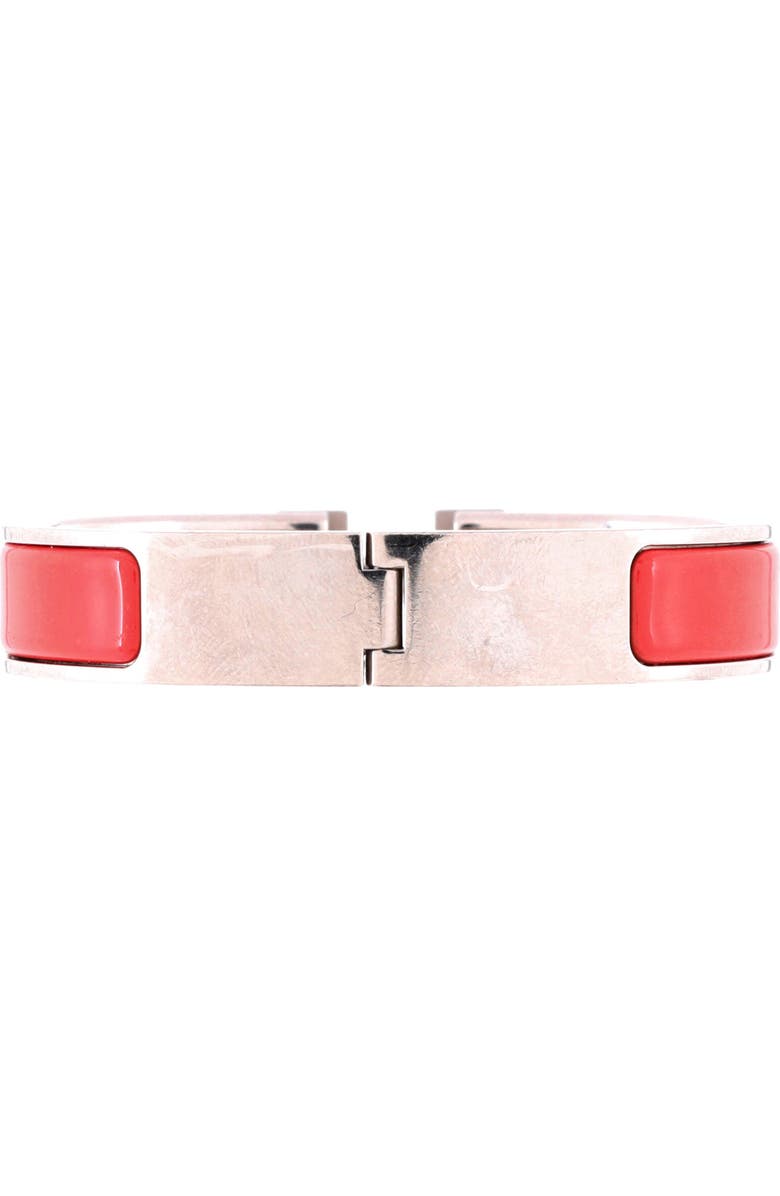 Pre-Owned Hermes Clic H Bracelet Enamel Narrow, Alternate, color, Pink