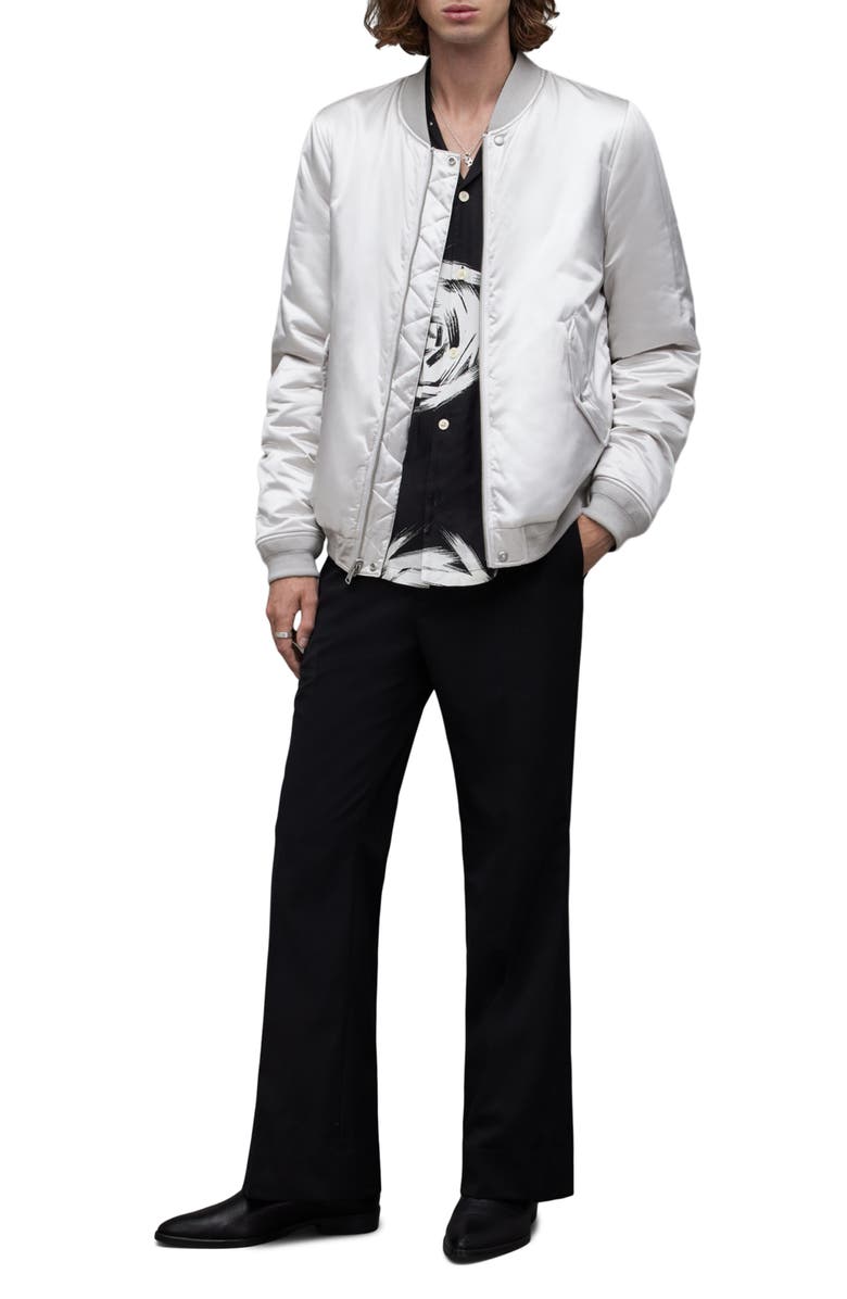 AllSaints Eris Reversible Bomber Jacket, Alternate, color, Silver/Black