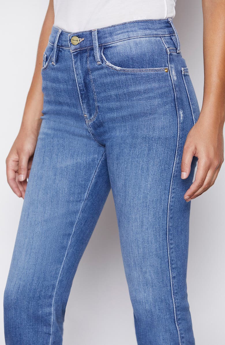 FRAME Le Sylvie High Waist Raw Hem Crop Jeans, Alternate, color, 