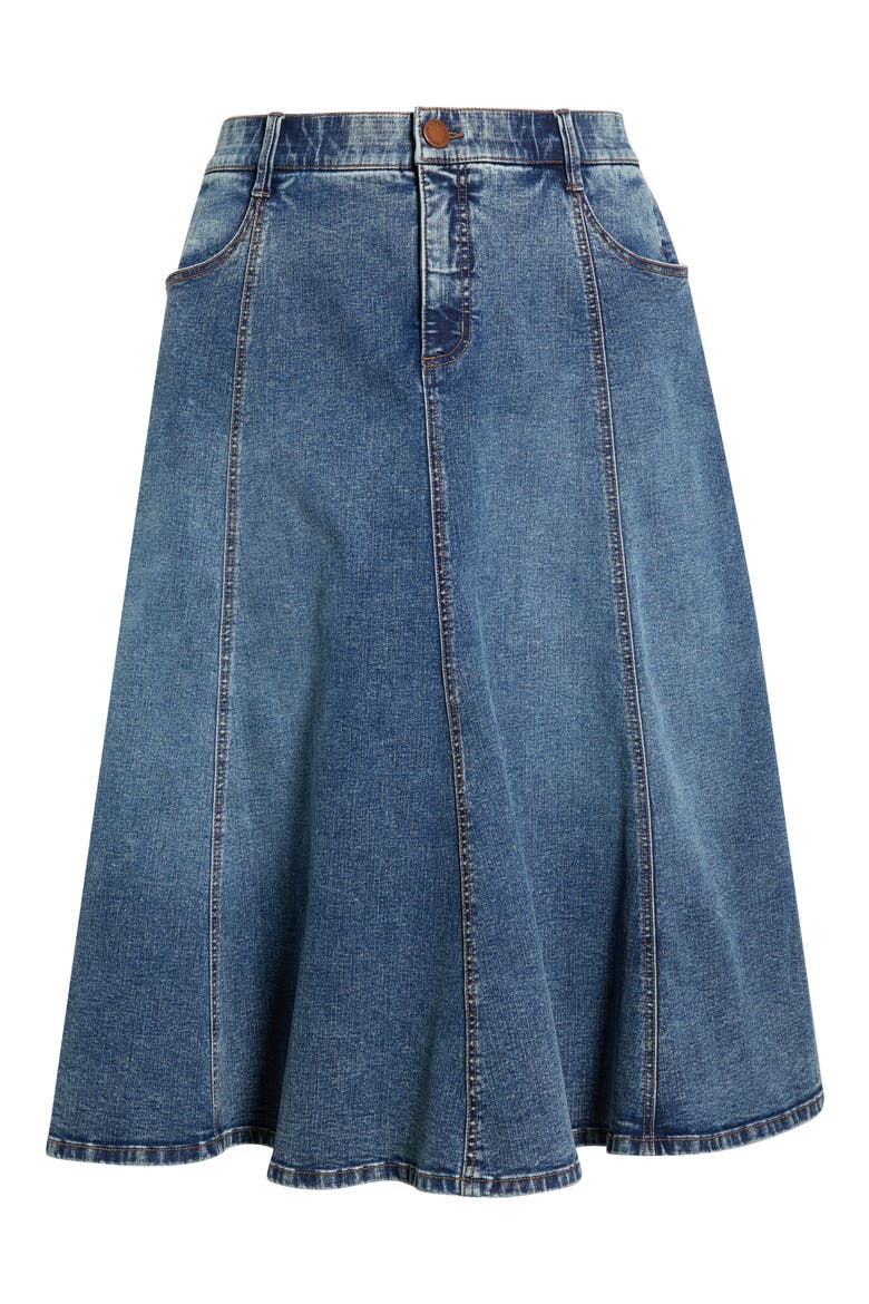 Denim A-Line Skirt, Alternate, color, BLUE ARTISANAL