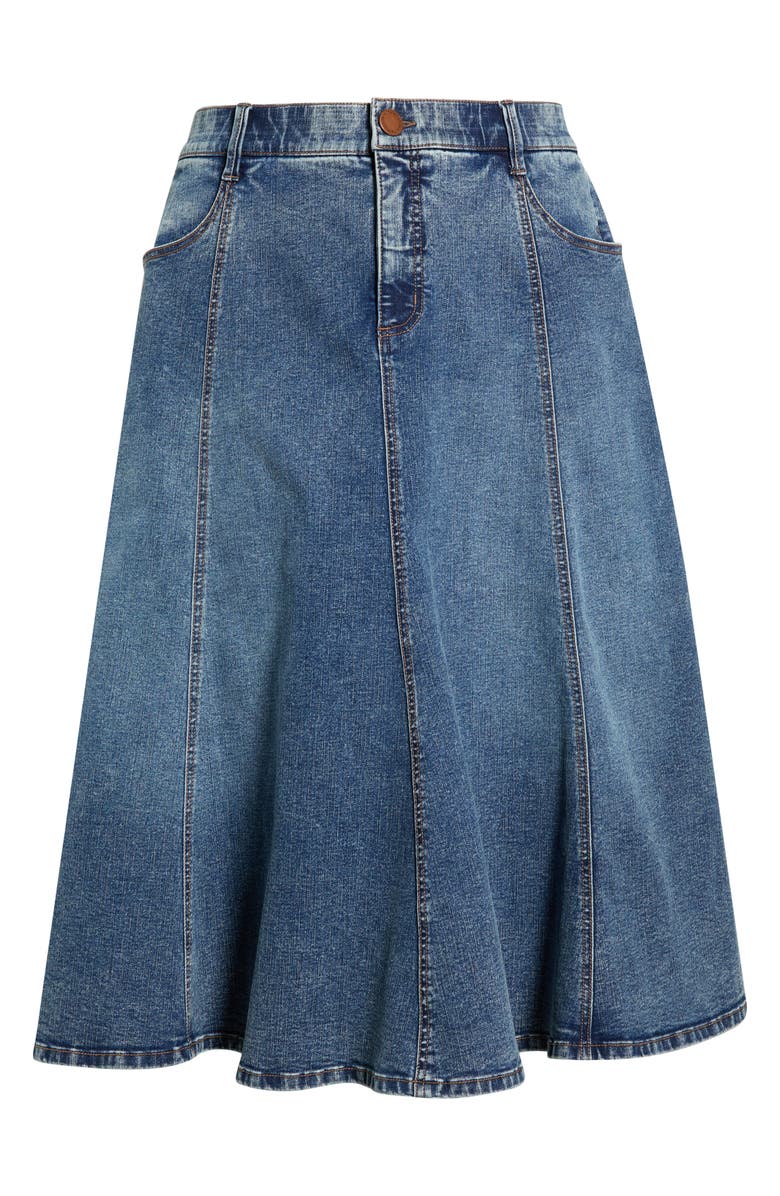 Wit & Wisdom Denim A-Line Skirt, Alternate, color, Blue Artisanal