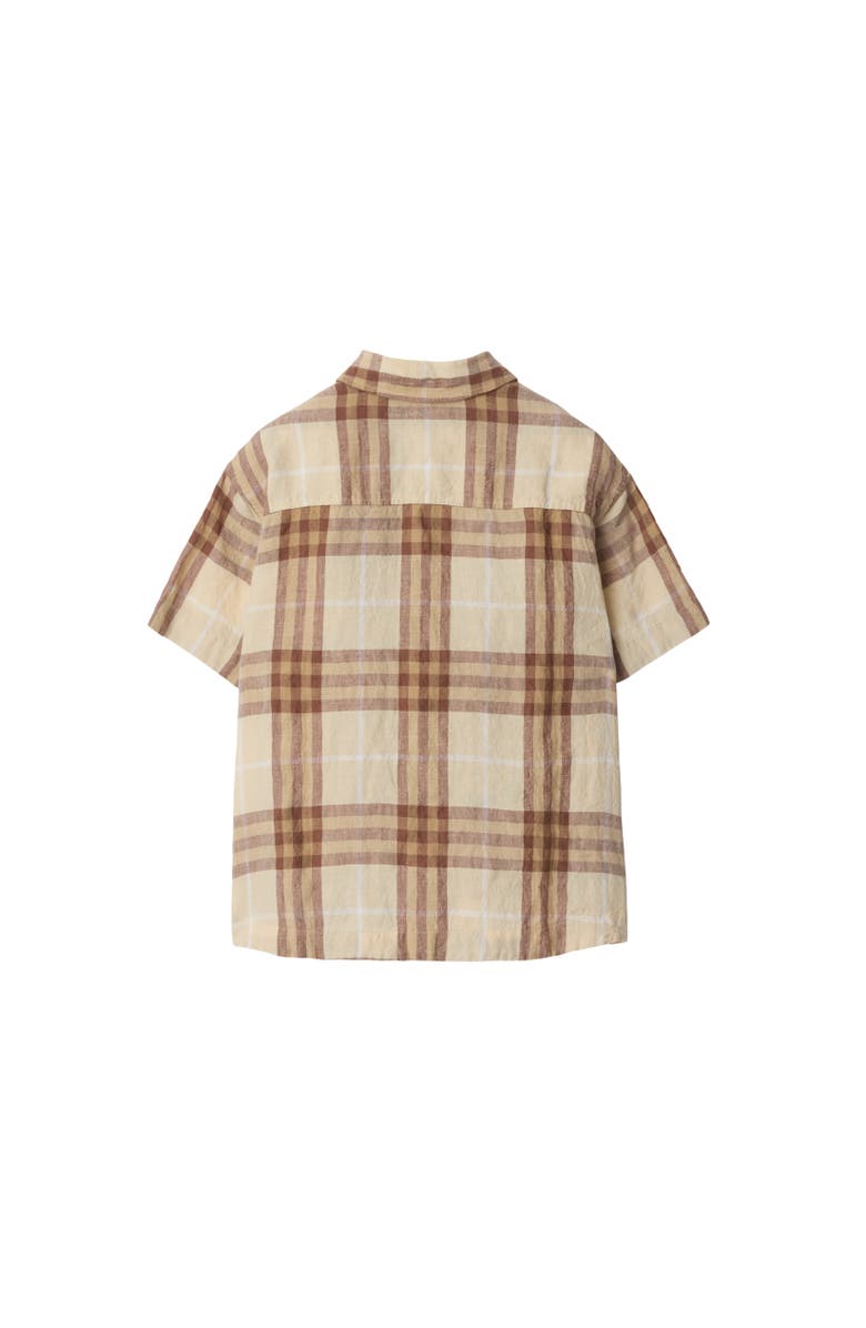 Burberry Check Linen Shirt, Alternate, color, 