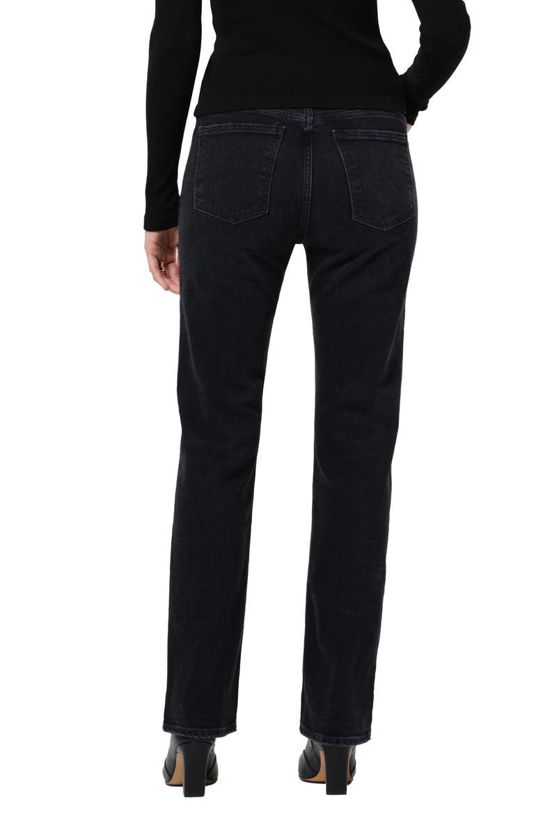 Zurie High Waist Straight Leg Jeans, Alternate, color, WILLOW BLACK