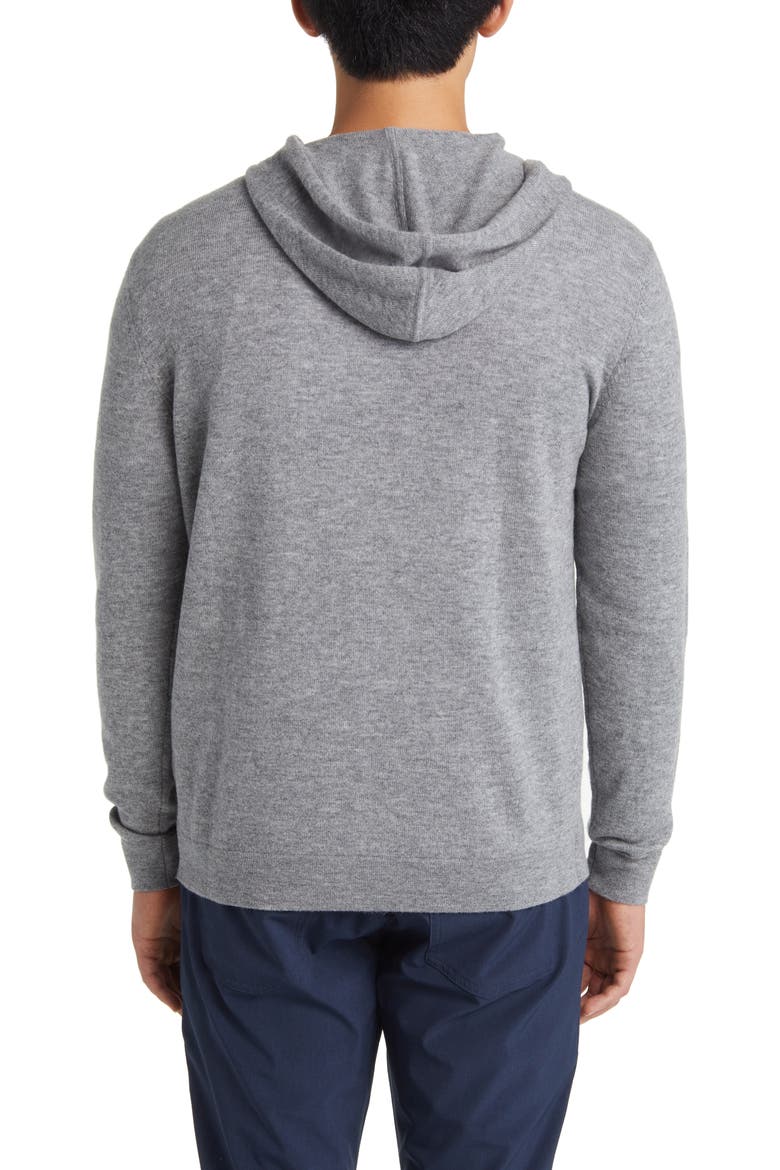 Mitch Hooded Half Zip Wool & Cashmere Sweater, Alternate, color, SEAL