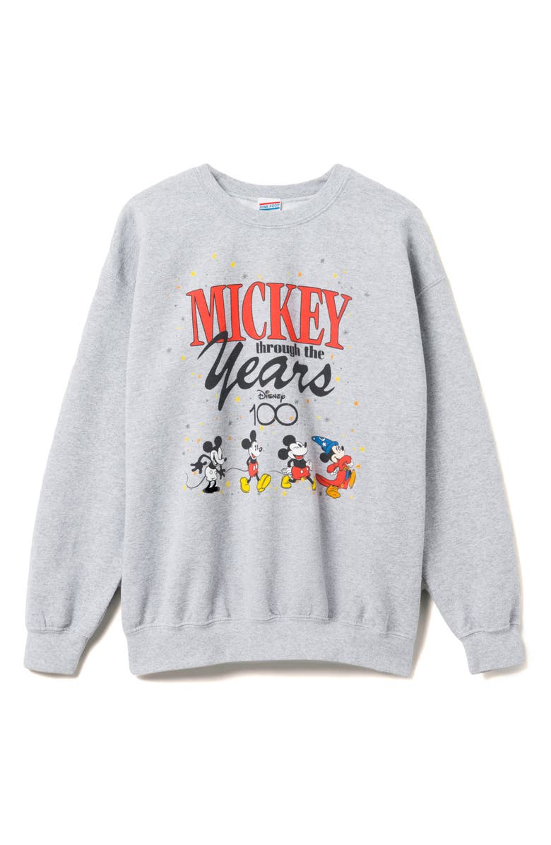 Junk Food x Disney Mickey Through the Years Fleece Graphic Sweatshirt, Main, color, 