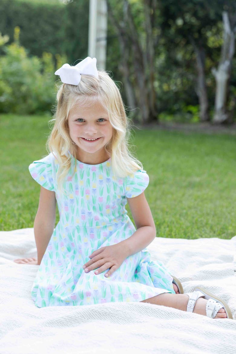 Printed Knit Tulip Twirl Dress, Alternate, color, Multi