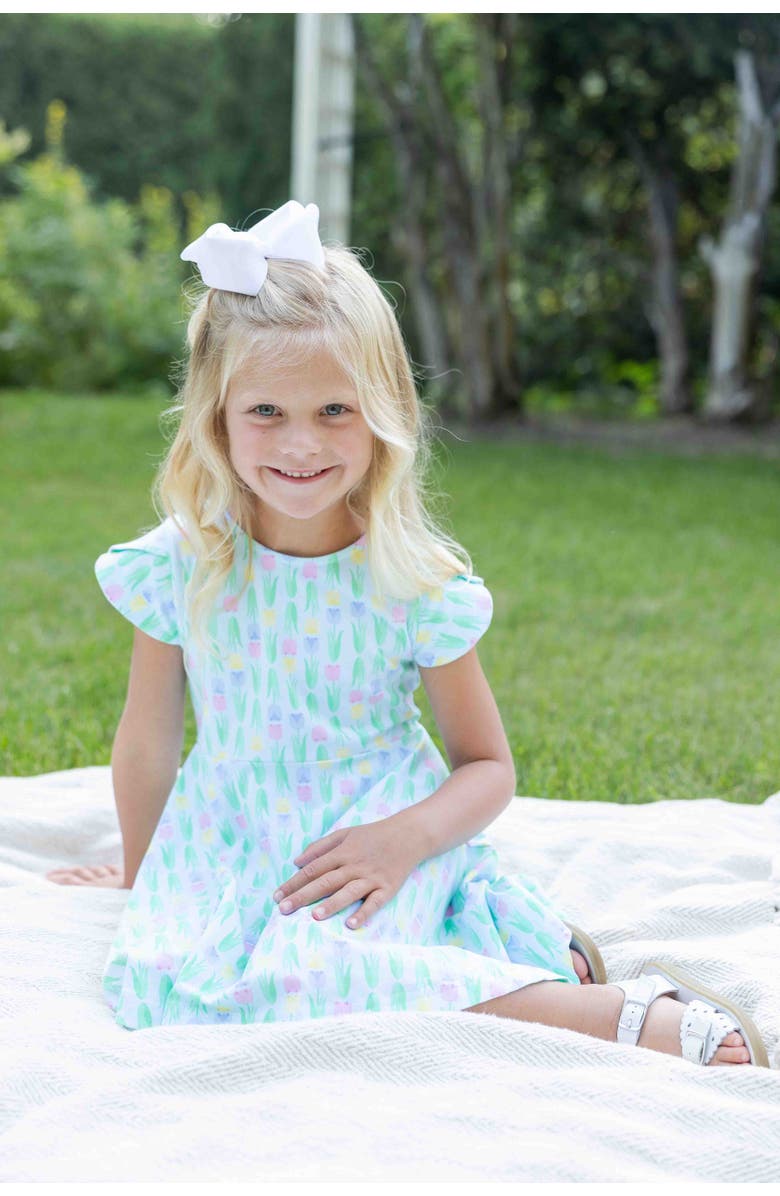 Florence Eiseman Printed Knit Tulip Twirl Dress, Alternate, color, Multi