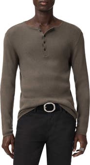 John Varvatos Javis Organic Cotton & Cashmere Rib Henley