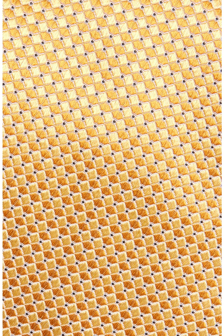 Solid Textured Silk Tie, Alternate, color, YELLOW