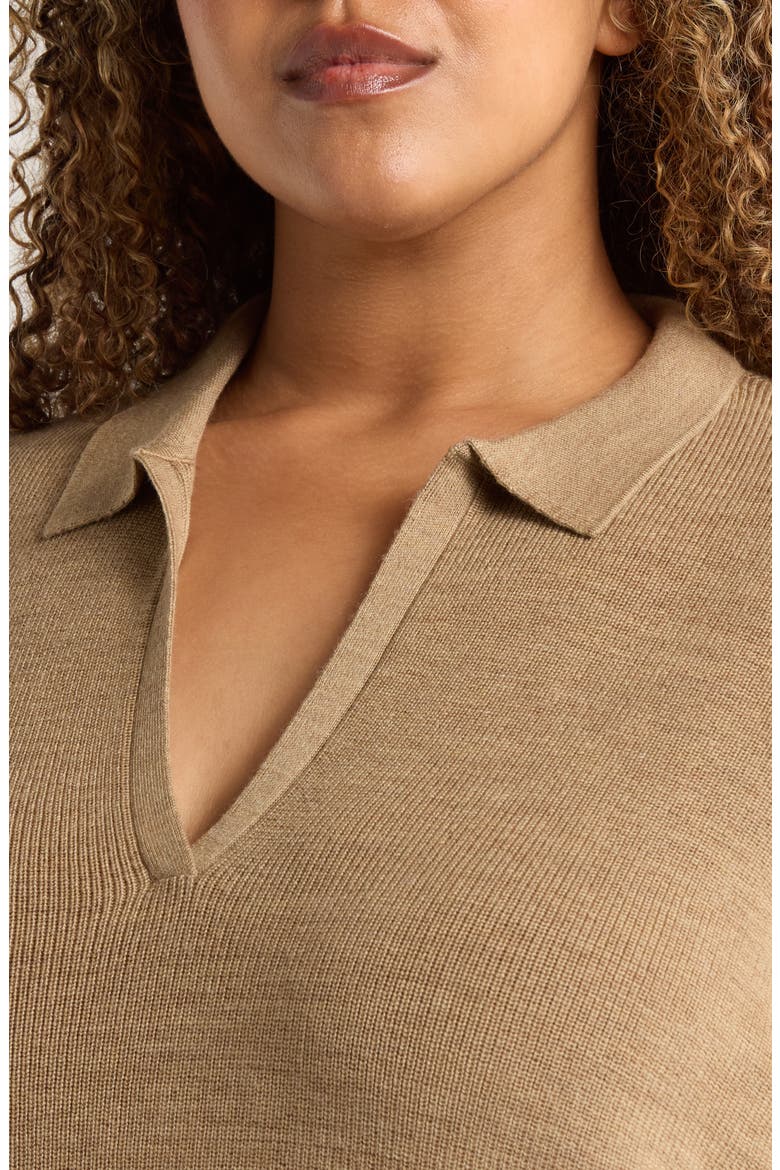 Classic Collar Merino Wool Sweater, Alternate, color, BISCUIT